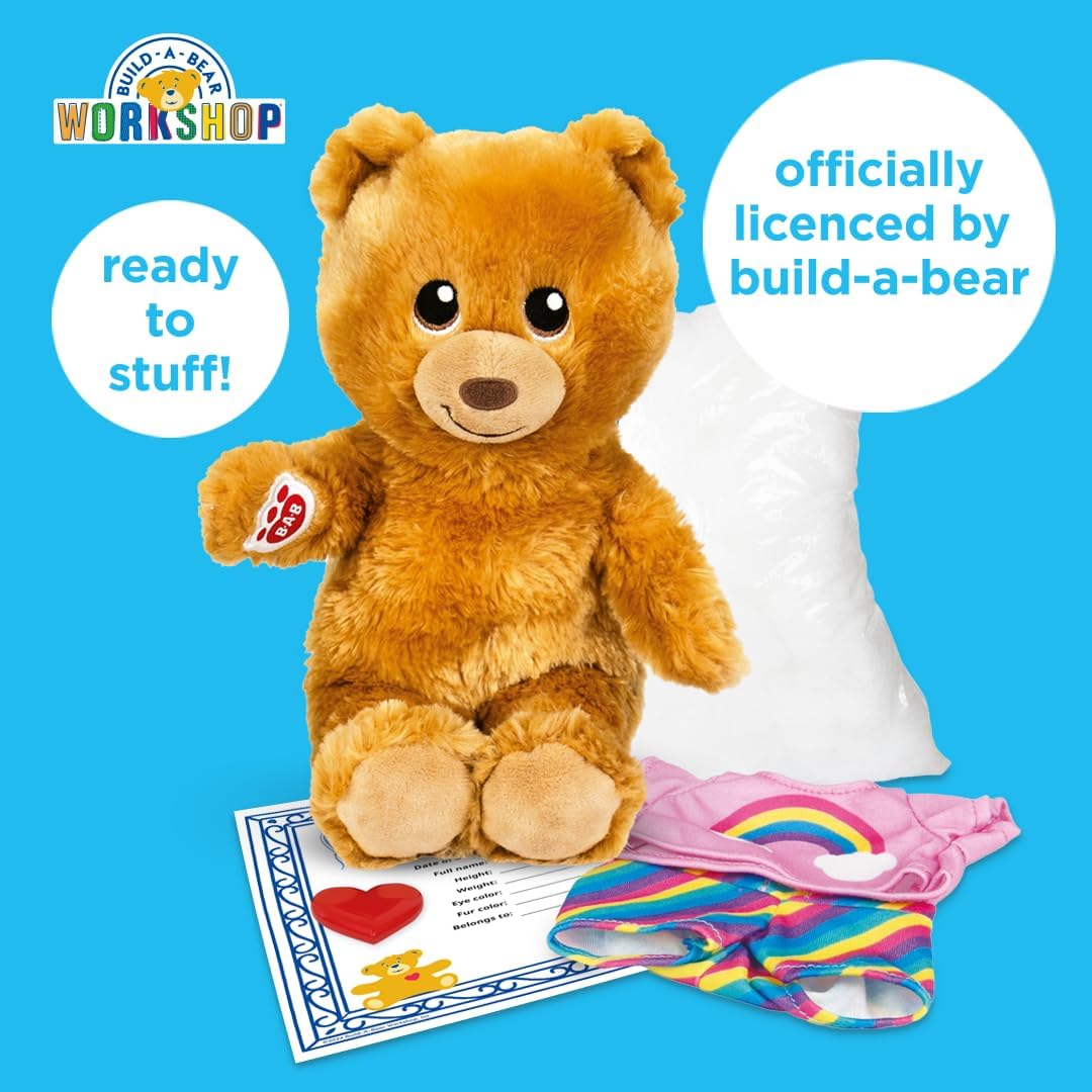 Casdon Build-a-Bear Workshop Furtastic Light Brown Bear & Outfit