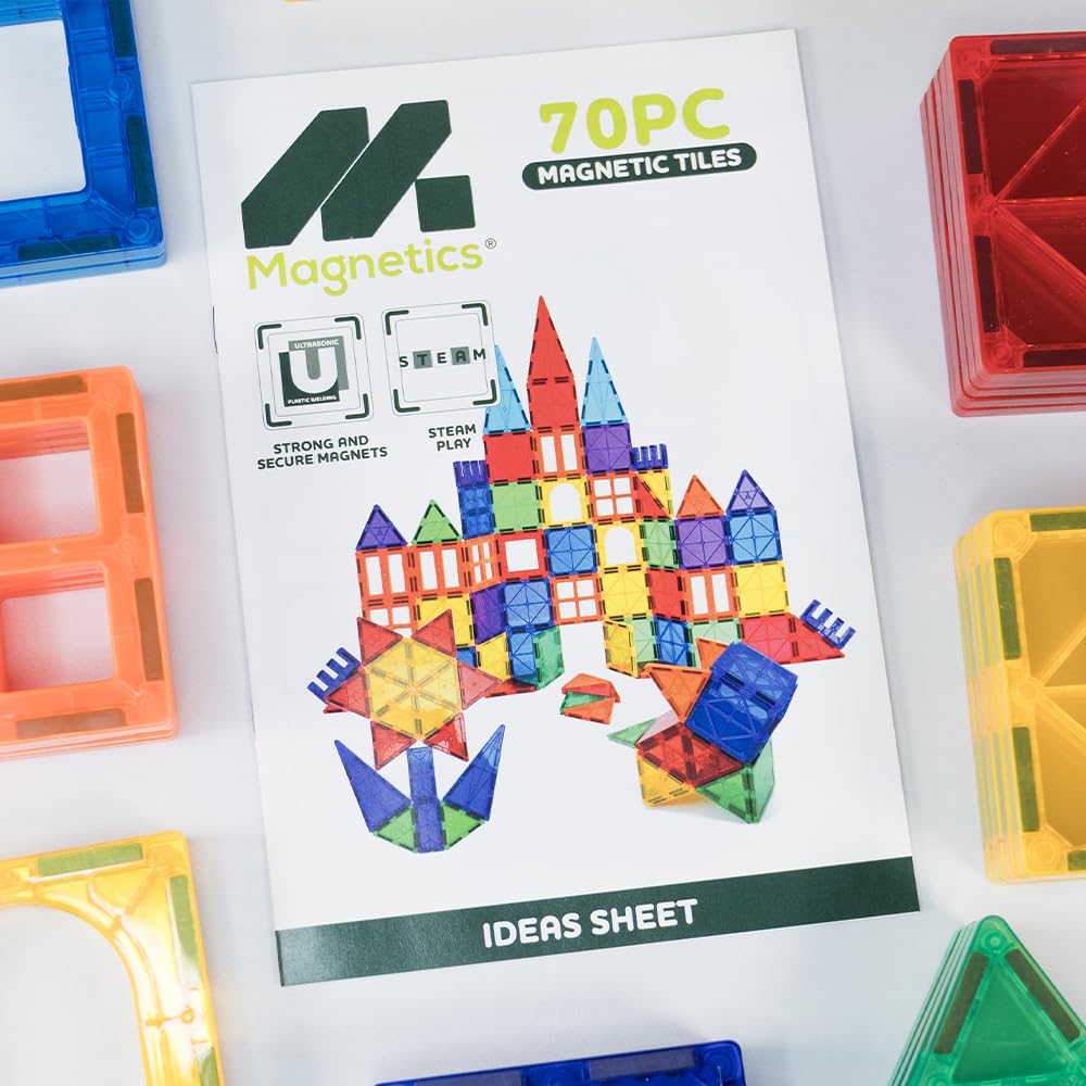 Magnetic Tiles - 70 Piece Play Set