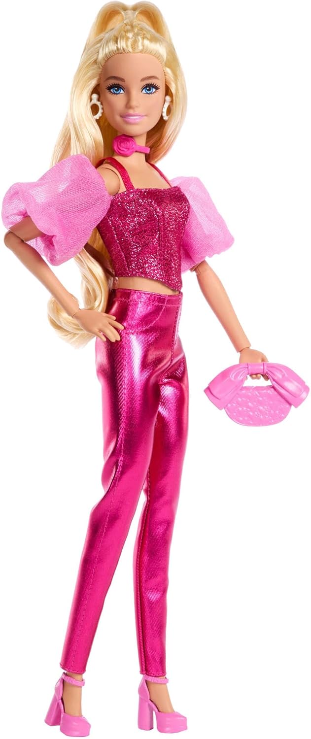 Barbie Deluxe Style Doll #5 in Metallic Pink Outfit