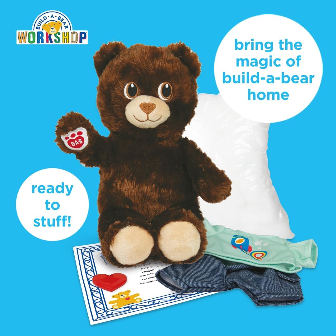 Casdon Build-a-Bear Workshop Furtastic Dark Brown Bear & Outfit