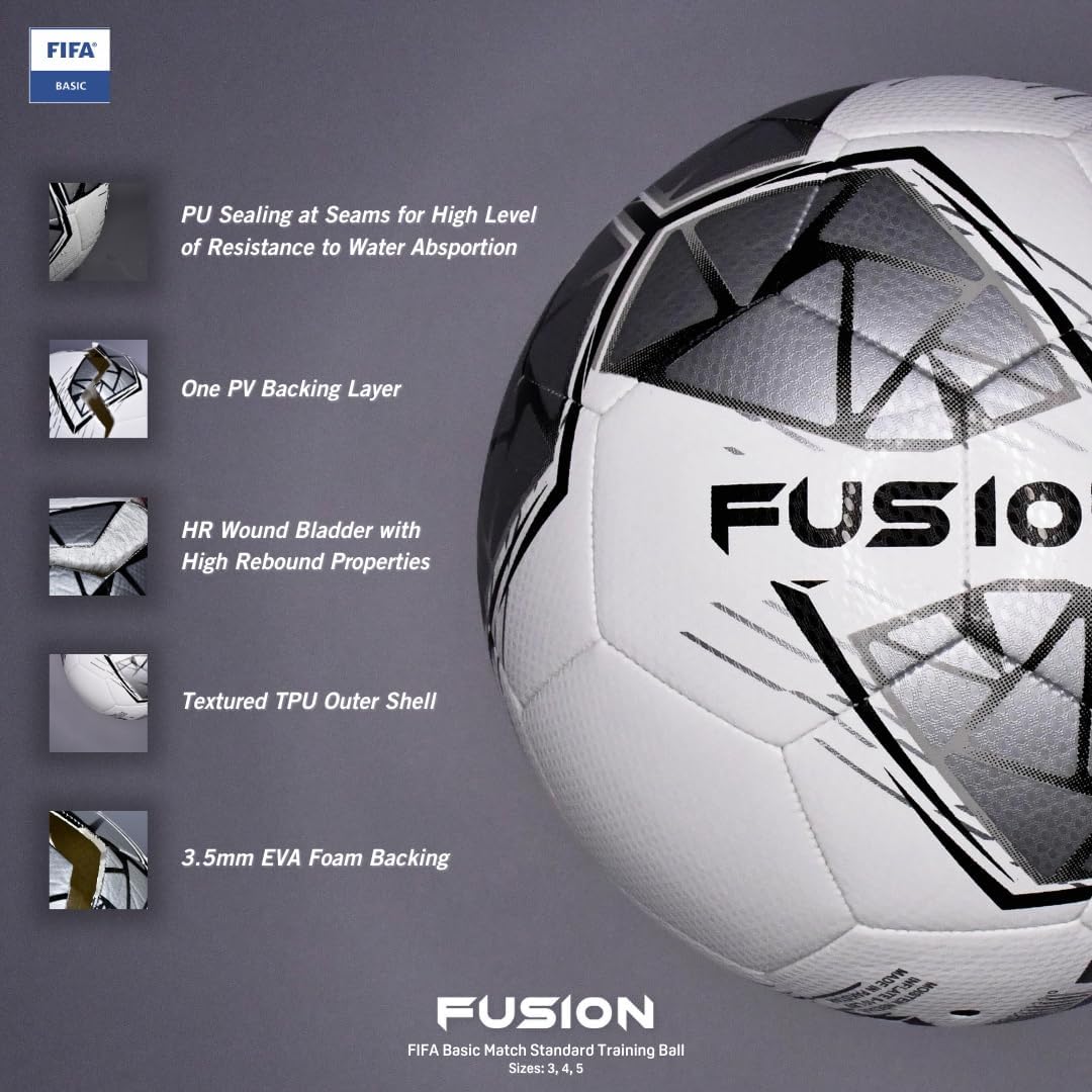 FIFA Precision Fusion Football White \ Silver