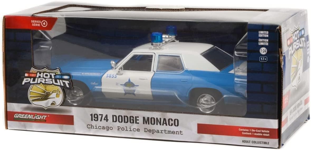 Greenlight 1974 Dodge Monaco Chicago Police Department 1:24 Scale Die Cast