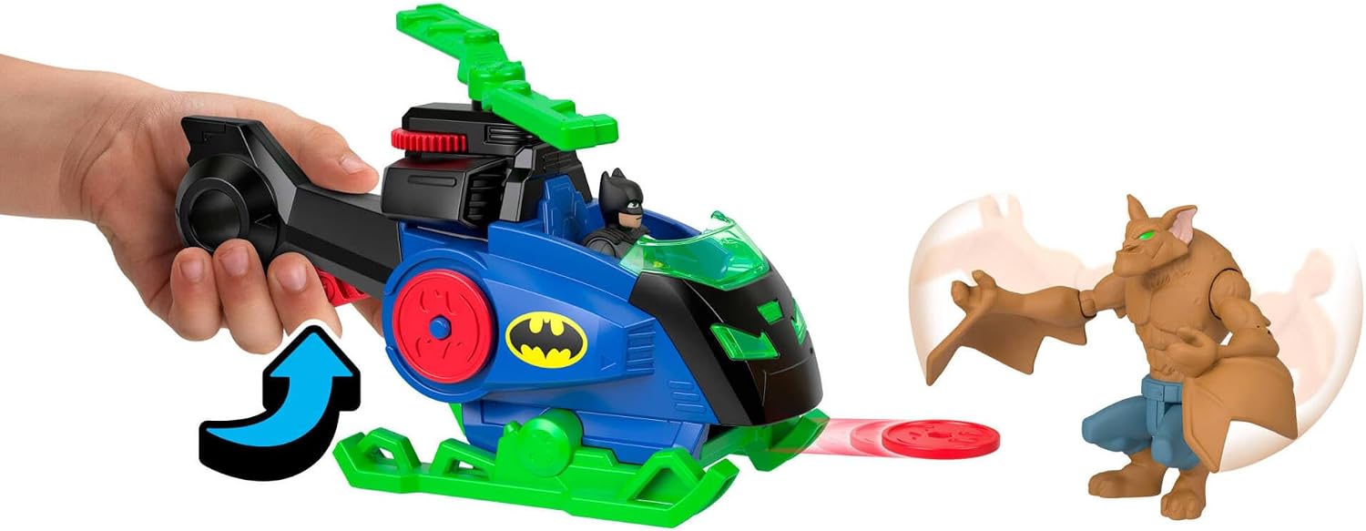 Fisher-Price Imaginext DC Super Friends Batcopter vs Man-Bat Playset