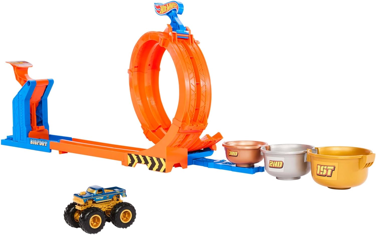 Hot Wheels Monster Trucks Loop-And-Flip Trophy Challenge Playset