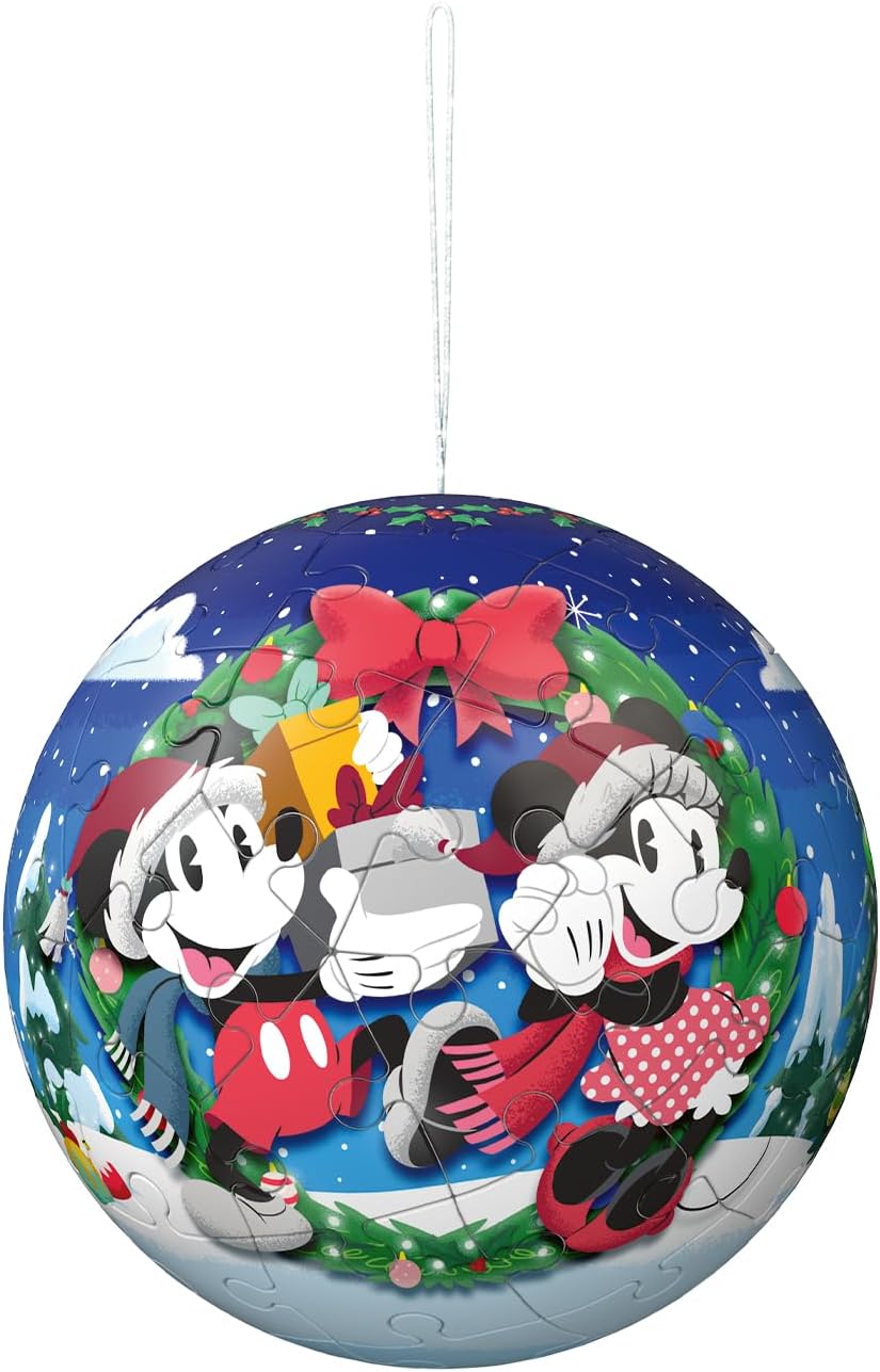 Disney Christmas Baubles 4x 54 piece 3D Jigsaw Puzzle