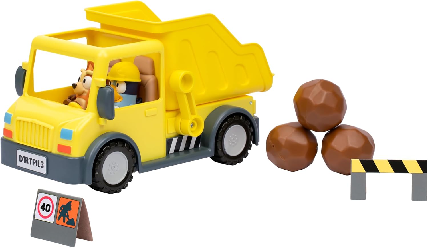 Bluey Dump Truck with Hard Hat Bluey