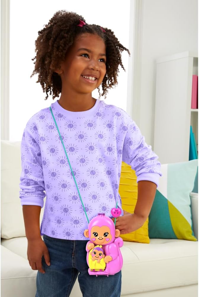 Polly Pocket Compact Momma Monkey and Baby