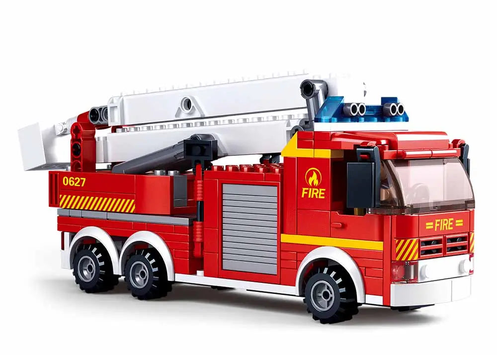 Sluban Platform Fire Truck & Fire Helicopter