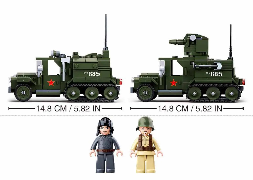 Sluban WWII Gaz Half Track 2 in 1
