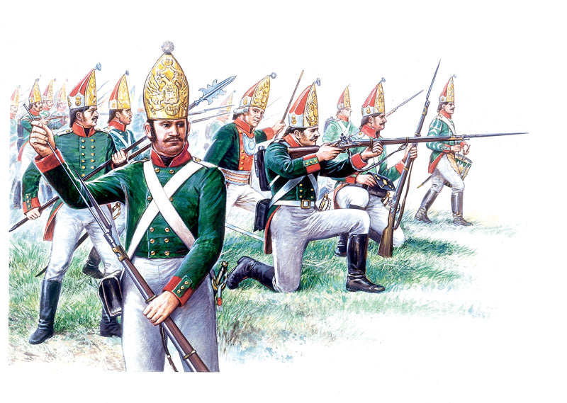 Italeri Russian Grenadiers (50 Figures) 1:72 Scale