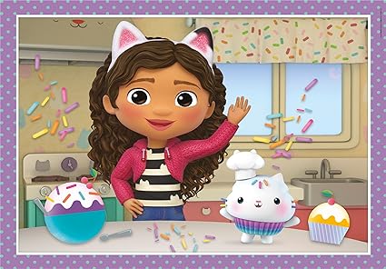 Gabbys Dollhouse 4 in 1 Piece Jigsaw Puzzle