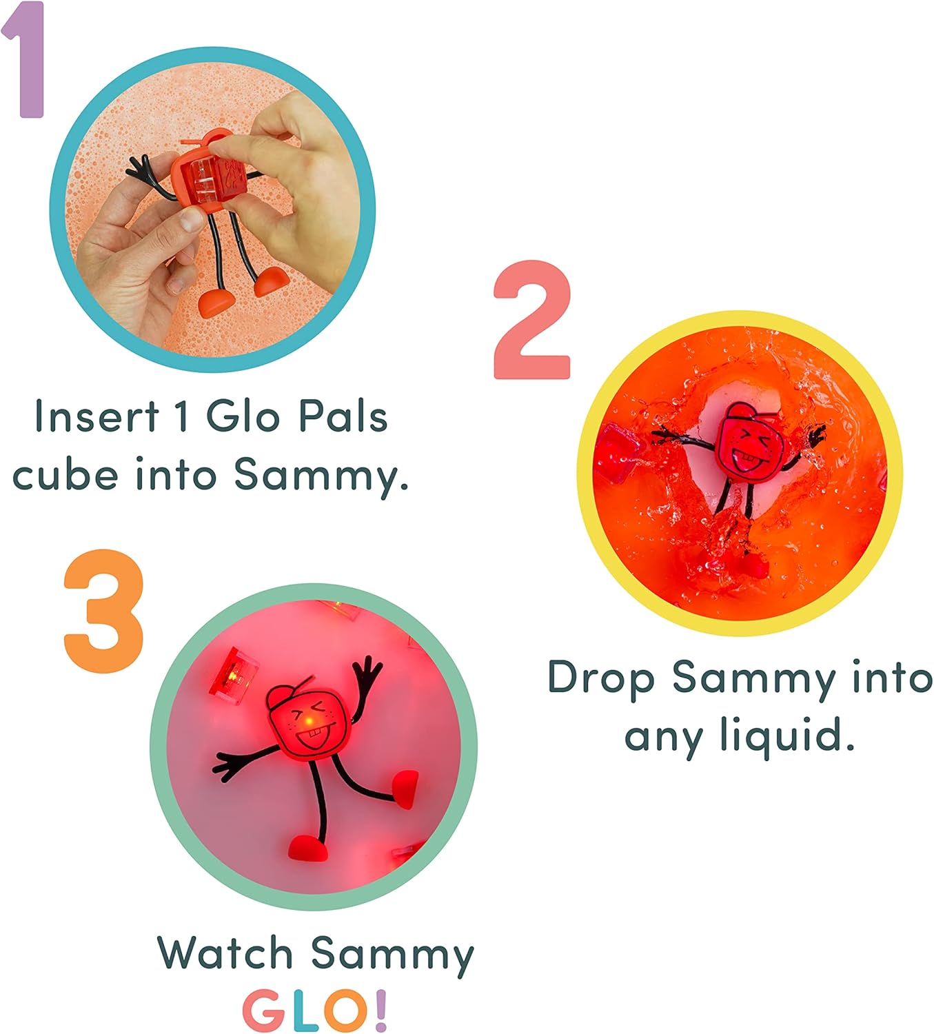 Glo Pals Light Up Sensory Toy Character Pack Red