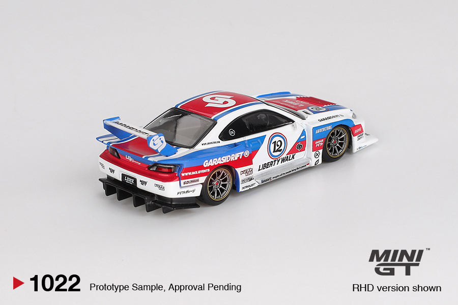 Mini GT Nissan LB-Super Silhouette S15 SILVIA GARASIDRIFT x LBWK 2025 1:64 Die Cast