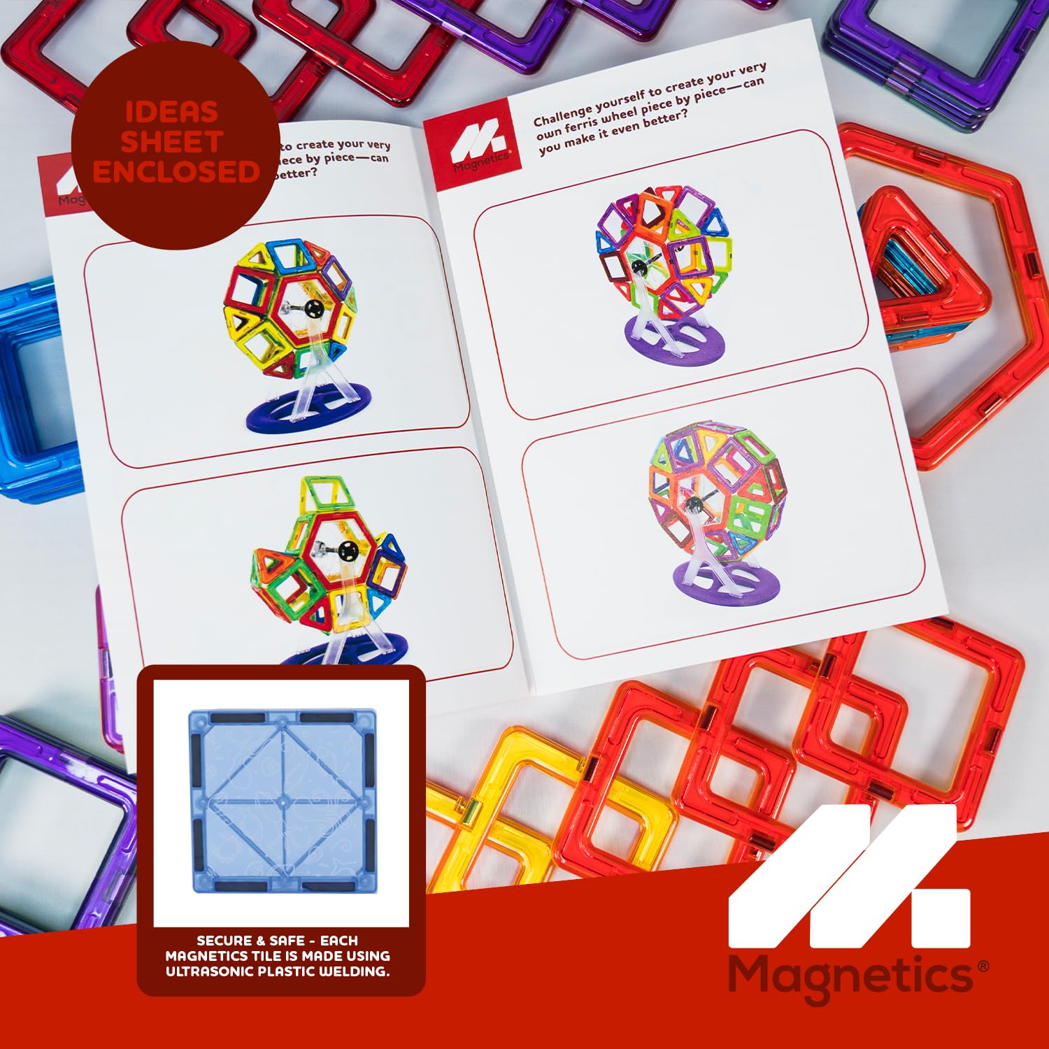 Magnetic Tiles - 46 Piece Ferris Wheel Play Set