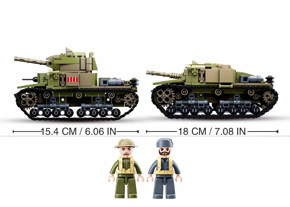 Sluban WWII-Italy Army - M14/41 Medium Tank 2in1
