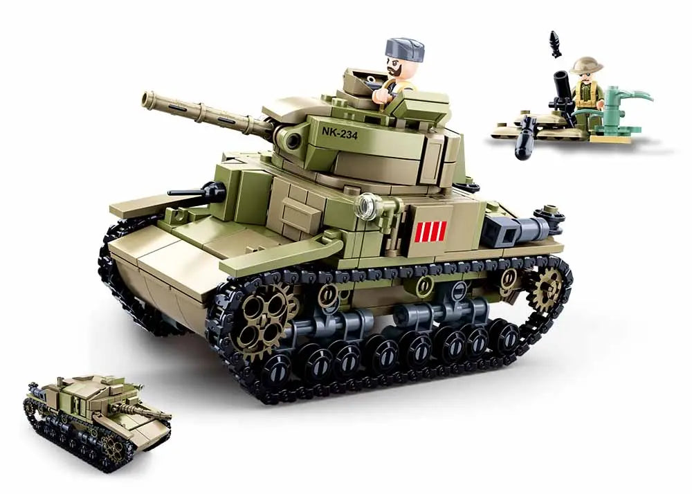 Sluban WWII-Italy Army - M14/41 Medium Tank 2in1