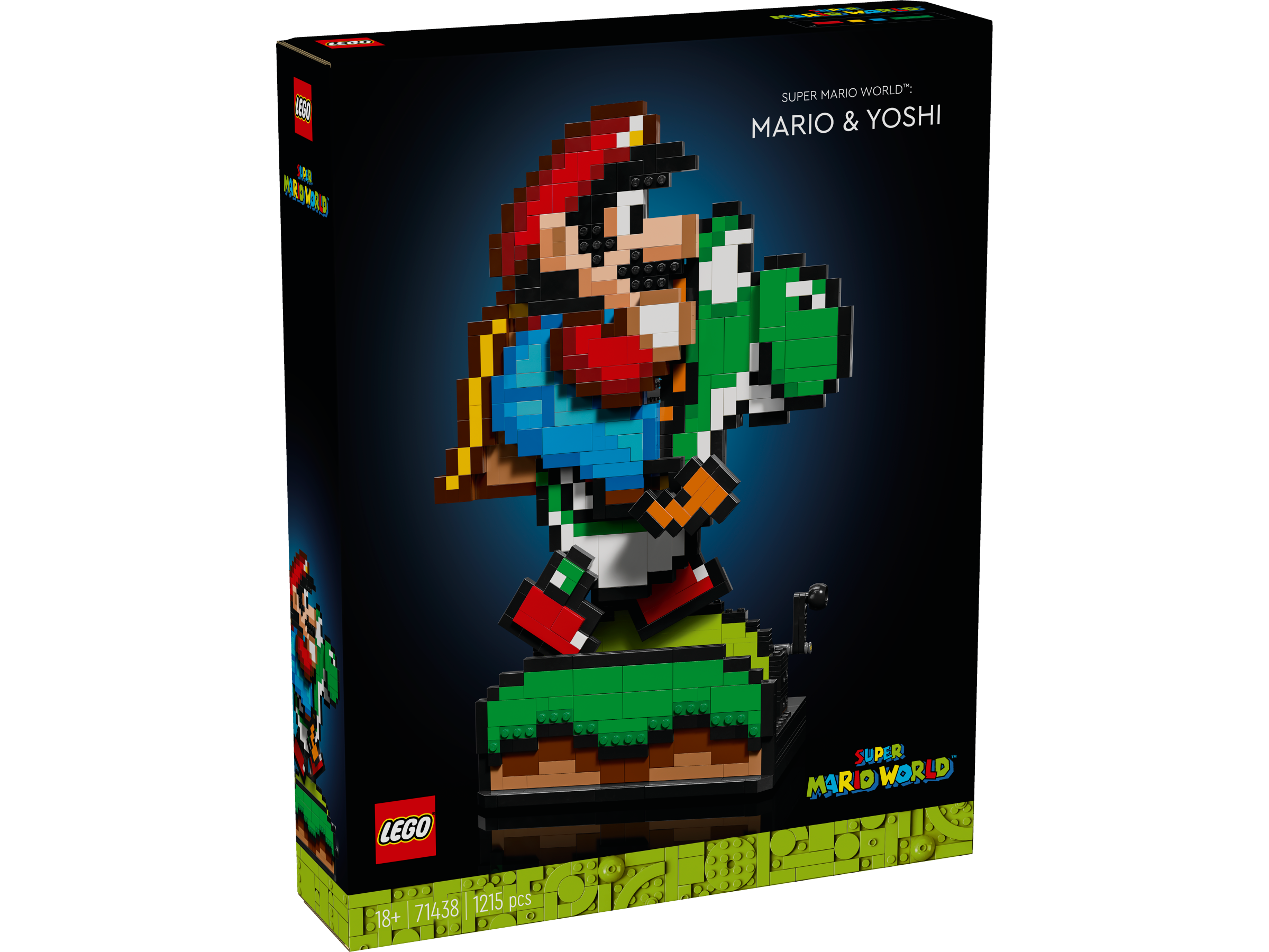 LEGO 71438 Super Mario World: Mario & Yoshi Interactive Model Set for Adults