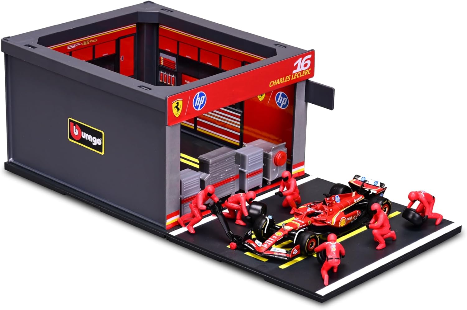 Bburago Ferrari SF-24 & Pit Crew