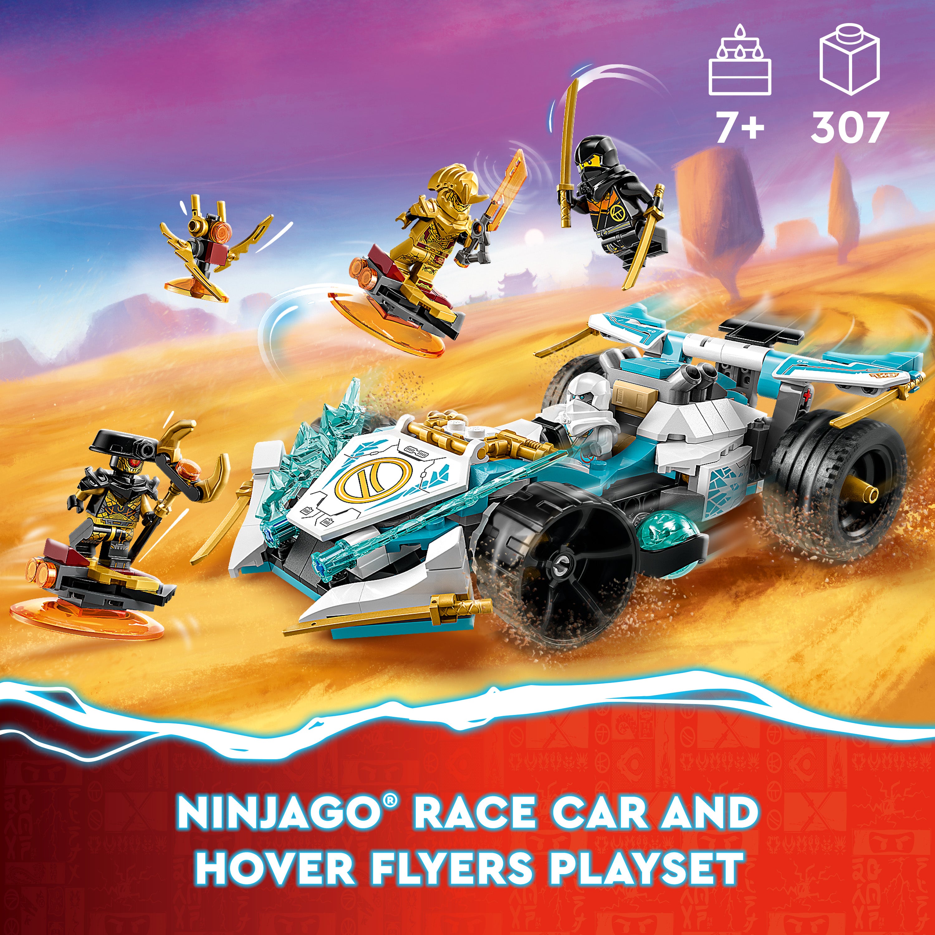 Lego 71791 Zanes Dragon Power Spinjitzu Race Car