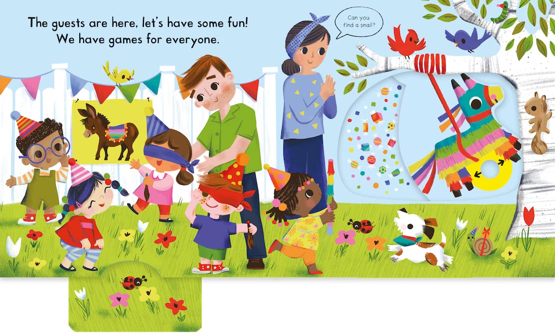 Busy Party Push Pull Slide Book