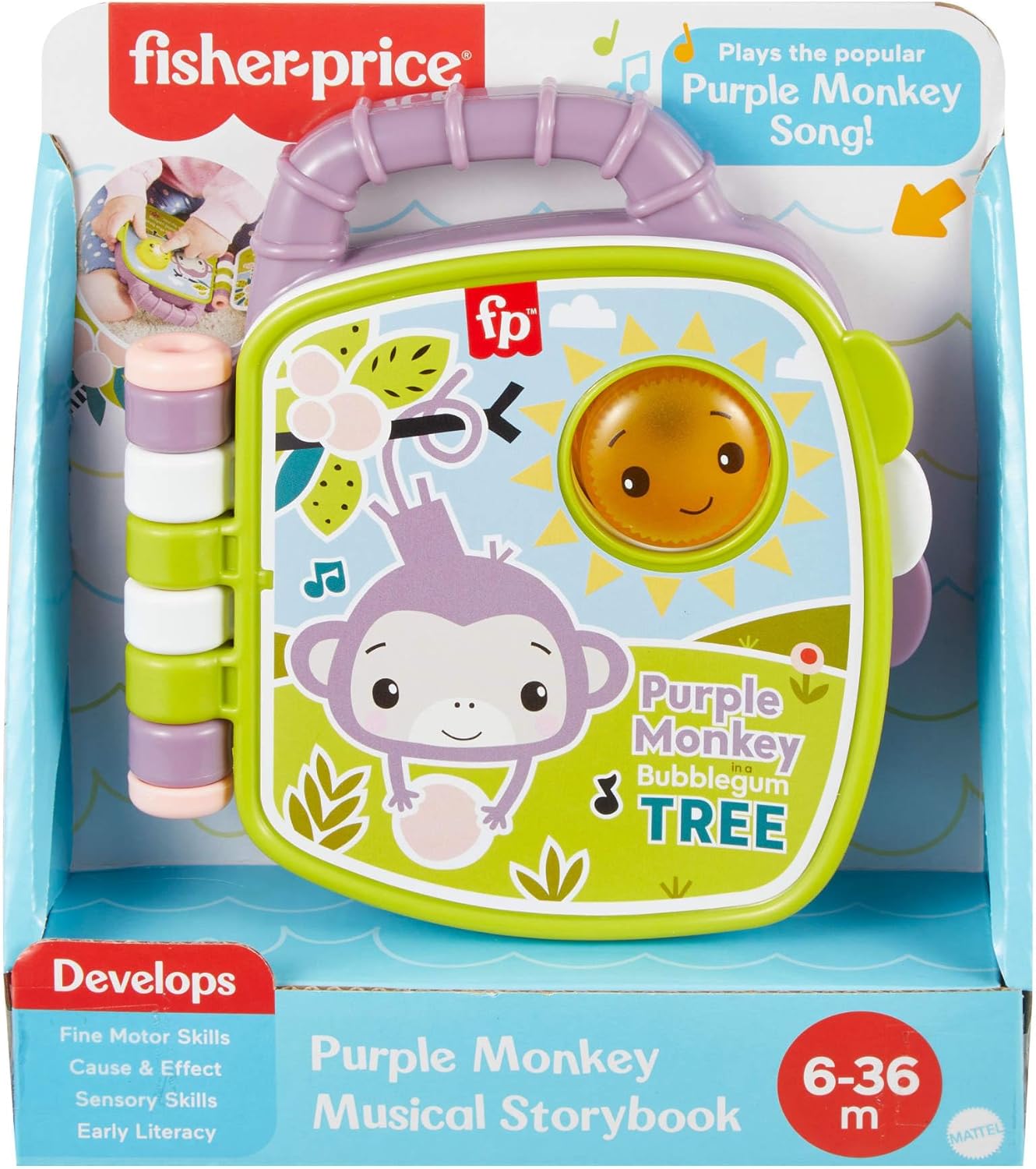 Fisher-Price Baby Purple Monkey Musical Storybook