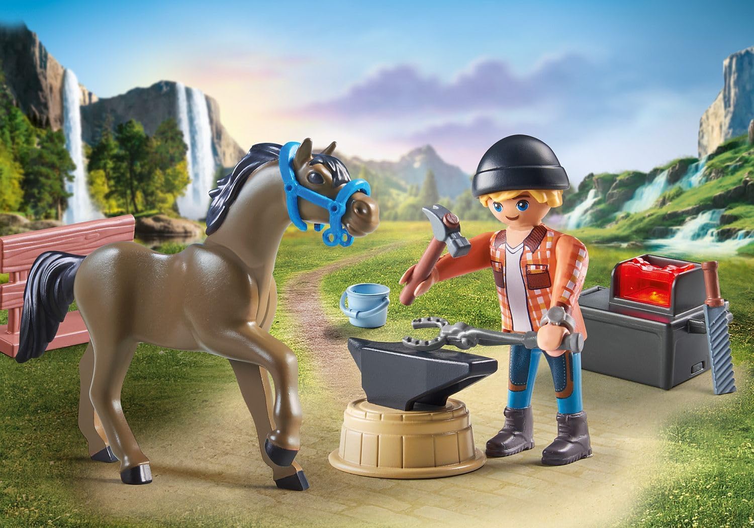 Playmobil Farrier Ben and Achilles
