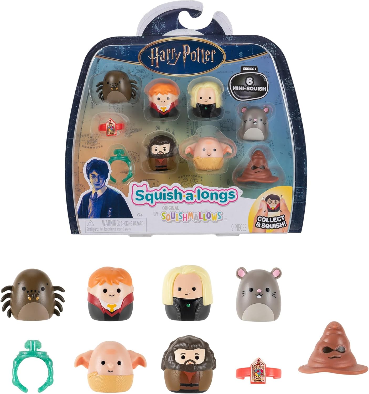 Squishalongs Harry Potter Clip-a-longs 6 Figure Pack Style 2