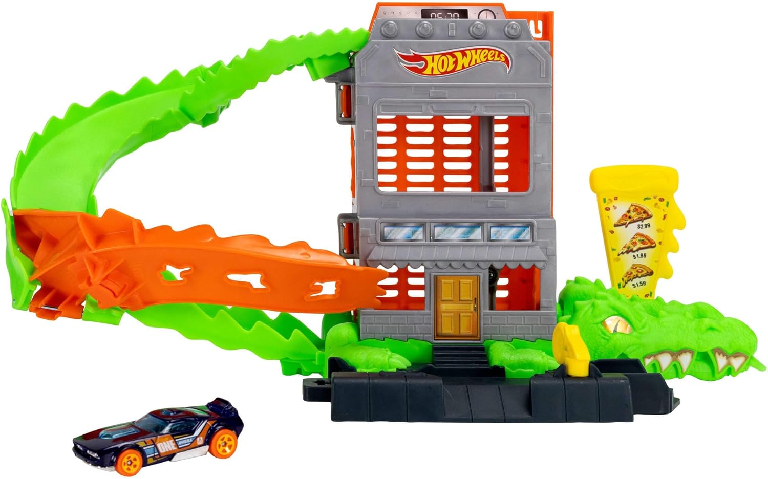 Hot Wheels City Croc Pizza Attack Playset