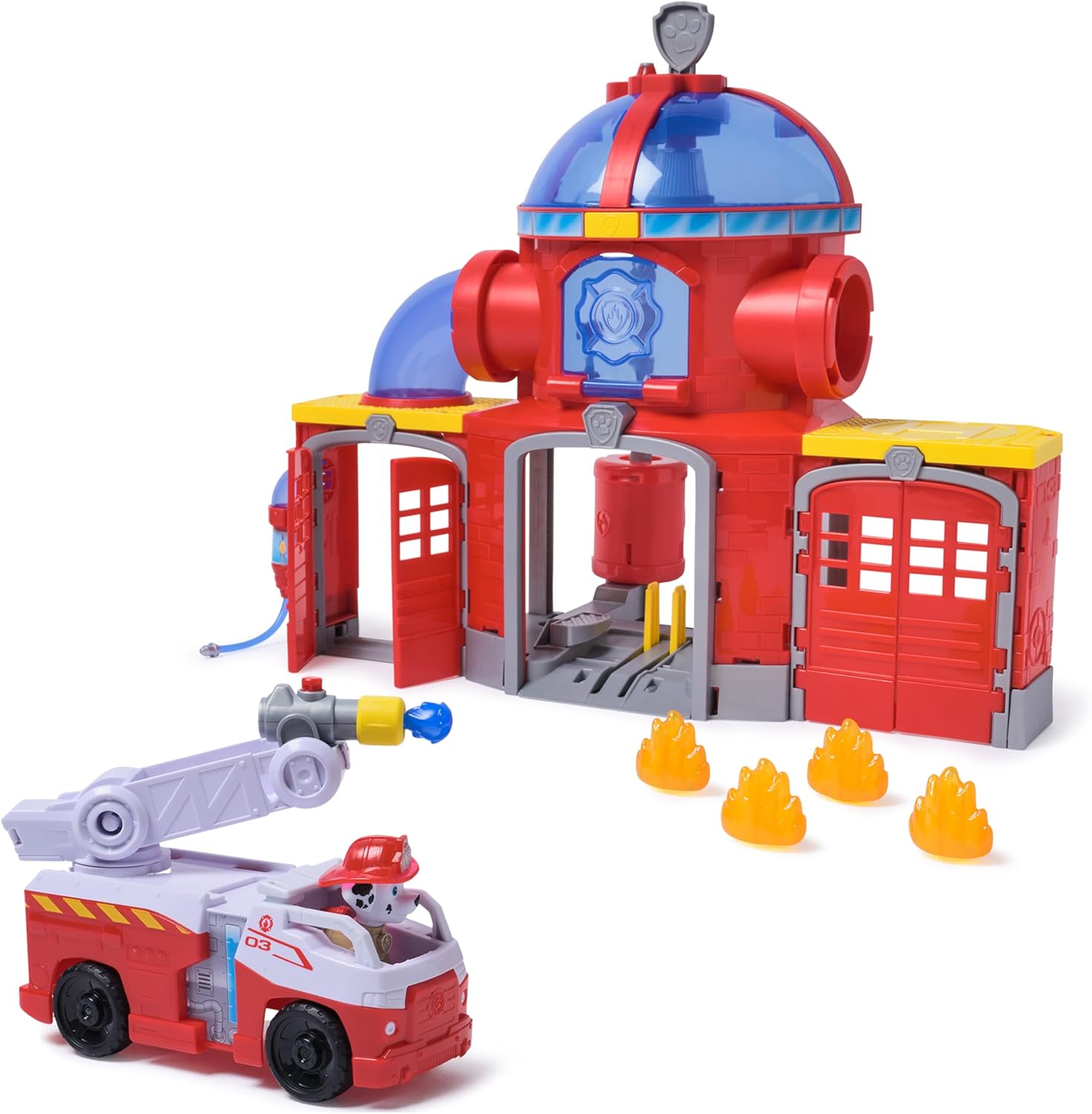 PAW Patrol Fire Rescue Command Center with Marshall Figure