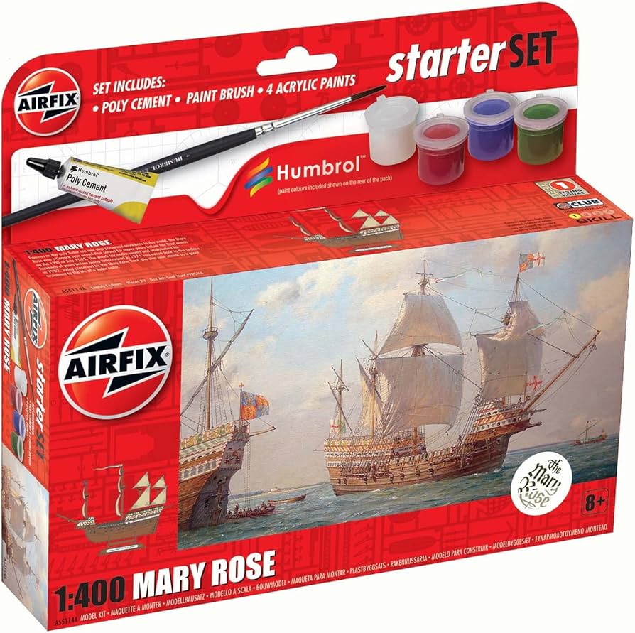 Airfix Mary Rose 1:400 Scale Model Kit Starter Set
