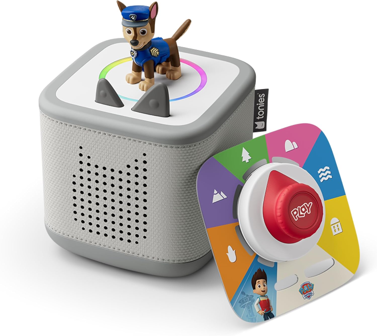 Tonies Toniebox 2 Moon Grey Play Set with Paw Patrol Chase