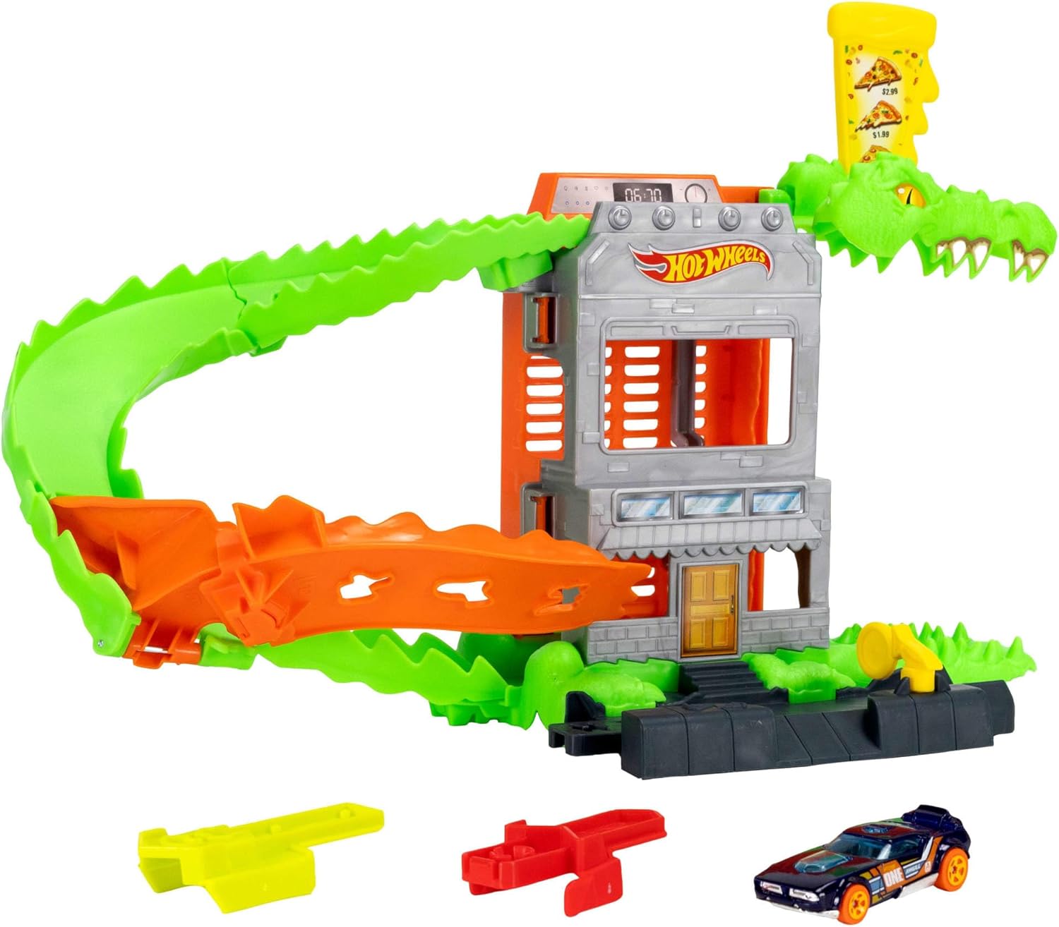 Hot Wheels City Croc Pizza Attack Playset