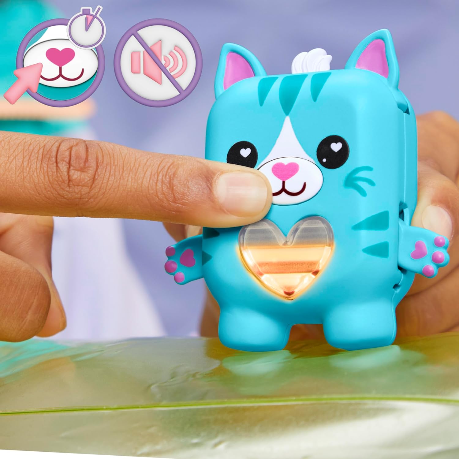 Nano-mals Pawtricia the Blue Kitty Electronic Fidget Pet