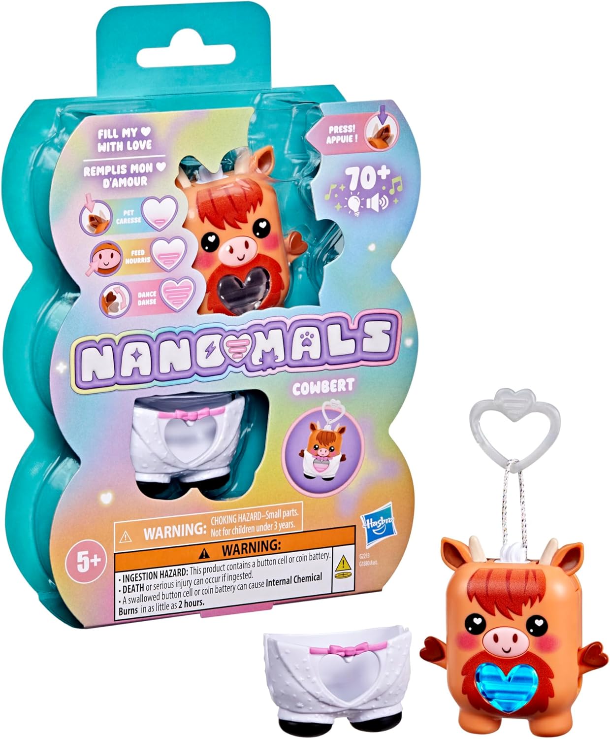 Nano-mals Cowbert The Highland Cow Electronic Fidget Pet