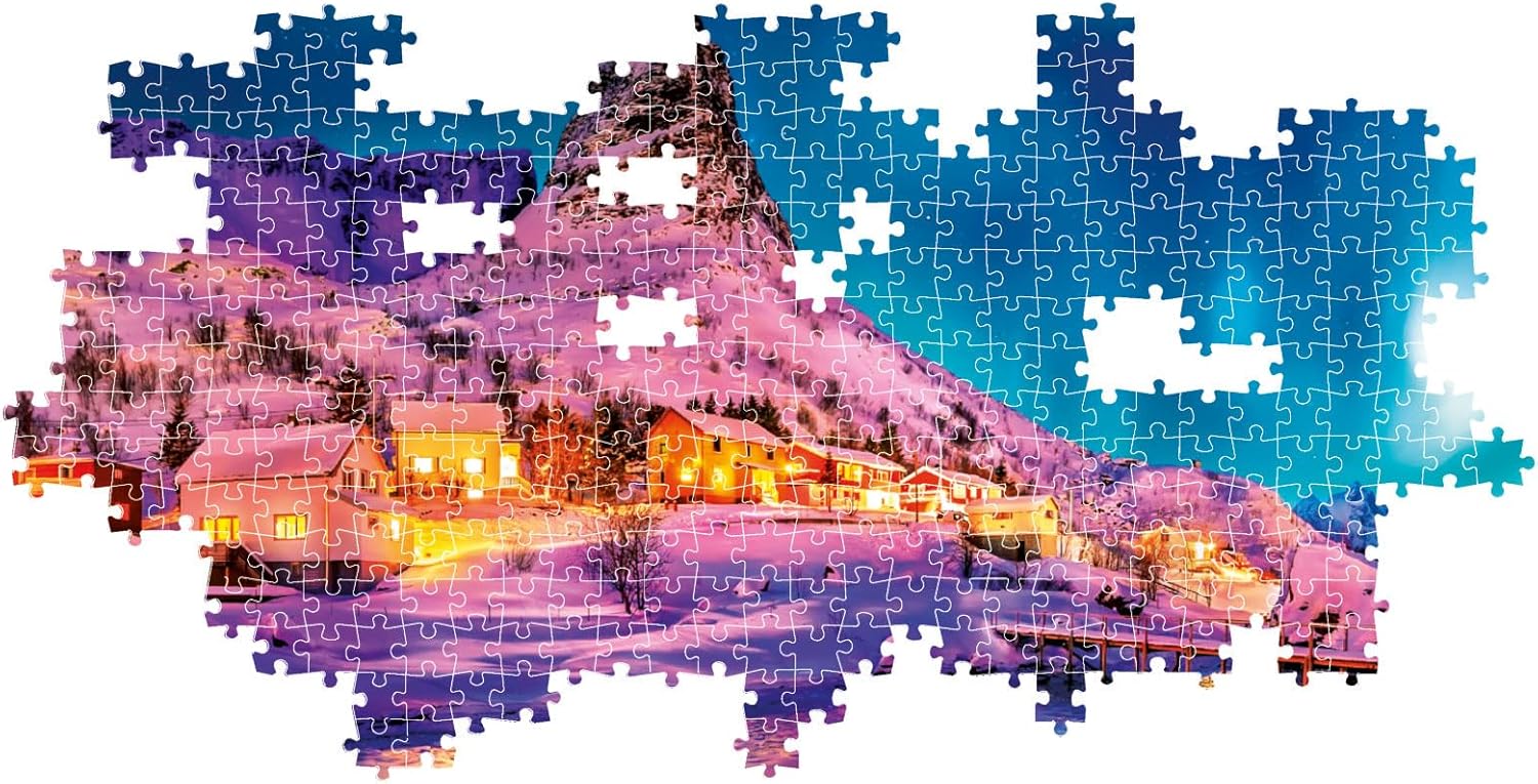 Clementoni Colourful Night Over Lofoten Islands Panorama 1000 Piece Puzzle High Quality Collection