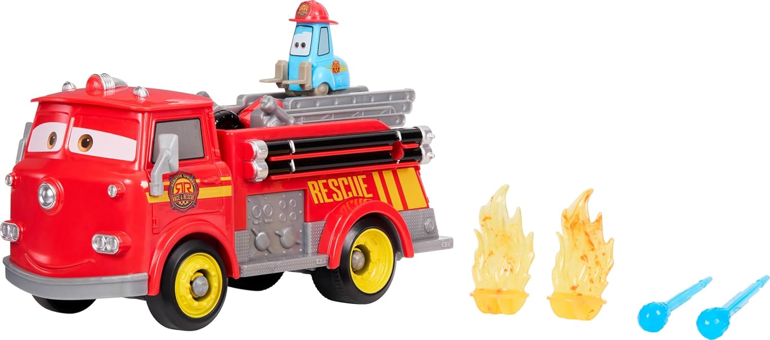Disney Pixar Cars Race & Rescue Fire Fighting Fire Truck Playset