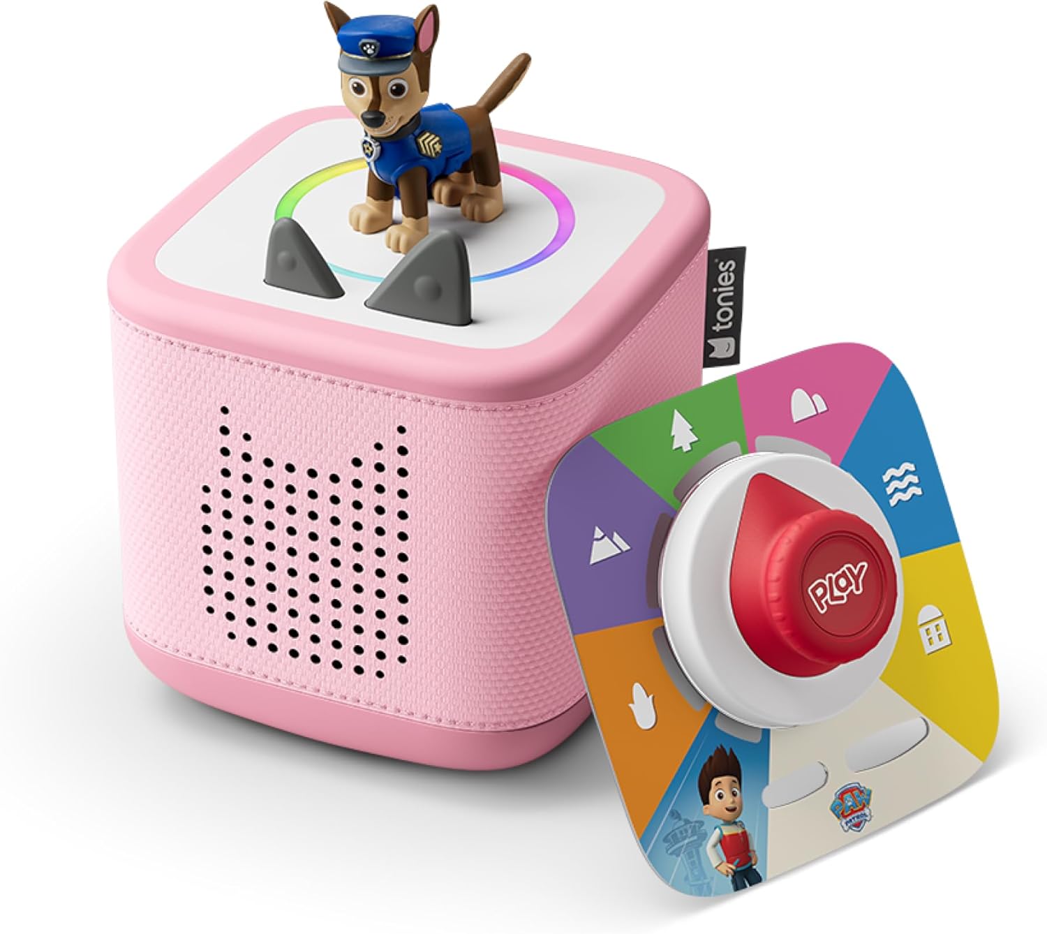 Tonies Toniebox 2 Cloud Pink Play Set with Paw Patrol Chase