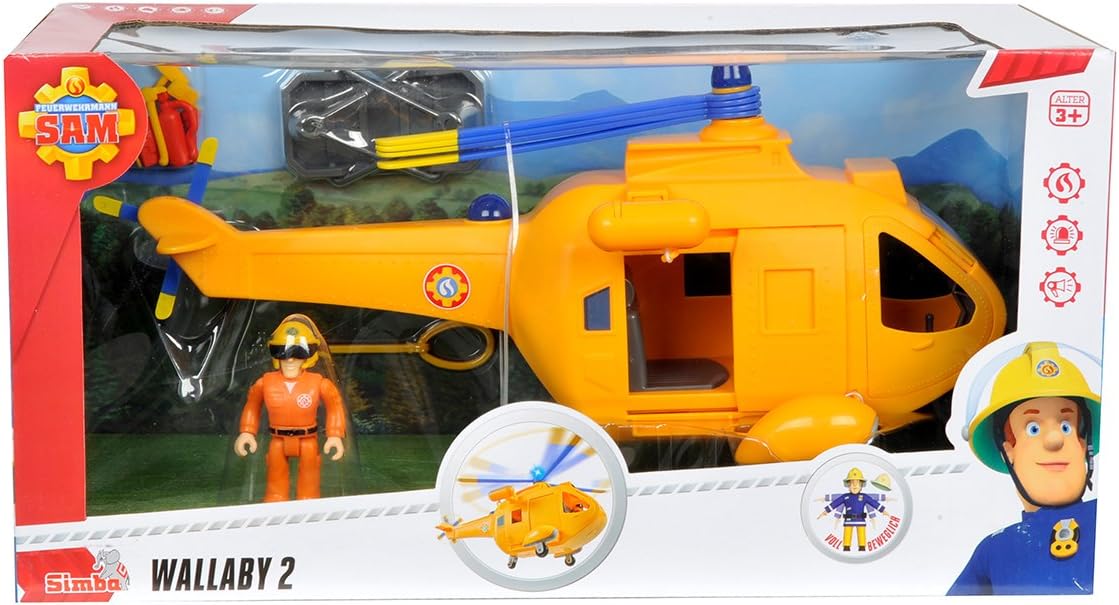 Fireman Sam Helicopter Wallaby II with Pilot Tom