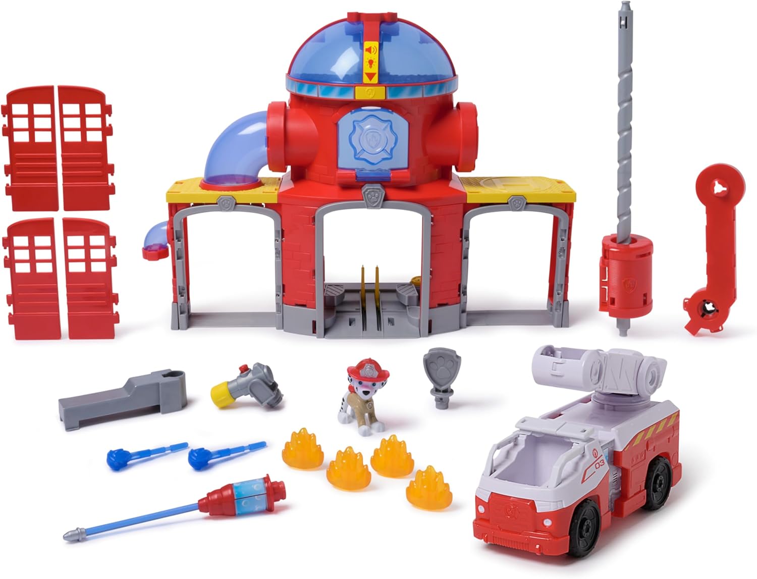 PAW Patrol Fire Rescue Command Center with Marshall Figure