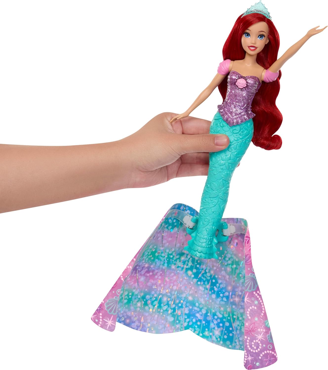 Disney Princess Ariel Human to Mermaid Transforming Fashion Doll & Flounder