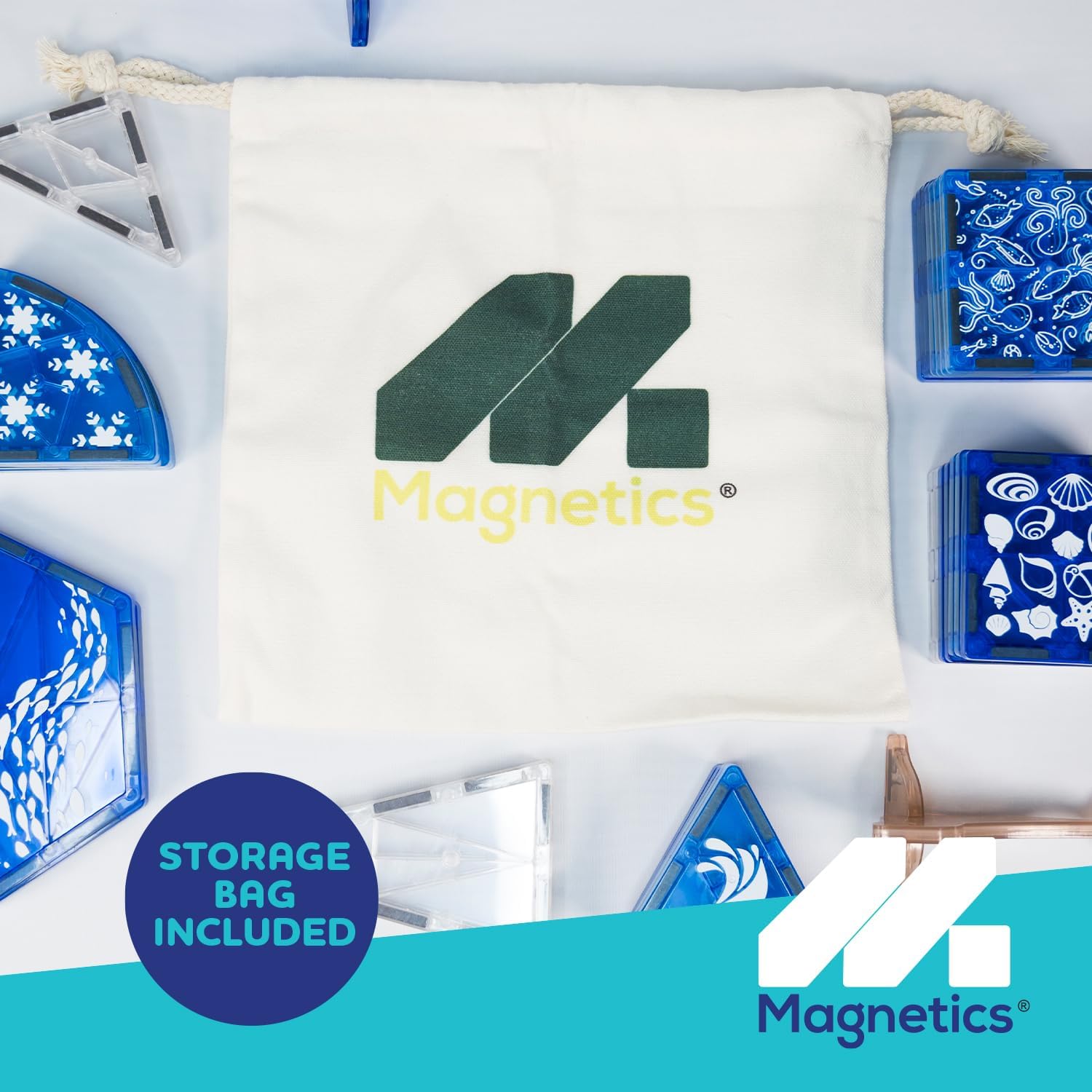 Magnetic Tiles - 30 Piece Sea Life Play Set