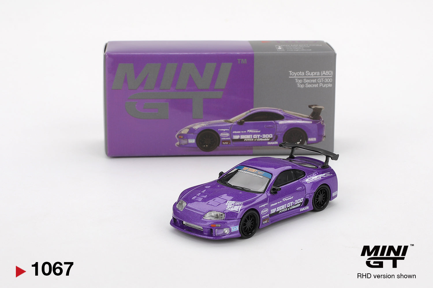 Mini GT Toyota Supra (A80) Top Secret GT-300 1:64 Scale