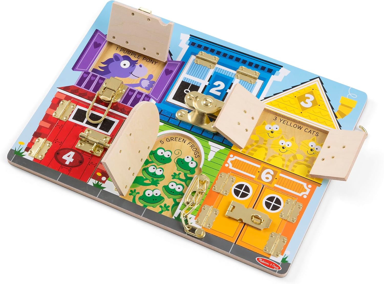 Melissa & Doug Wooden Latches Board Game