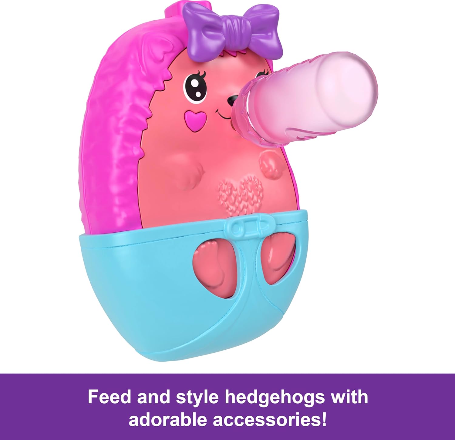 Polly Pocket Hedgehog Mom & Baby Purse Playset