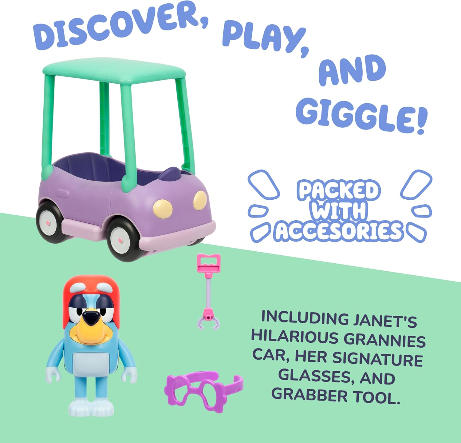 Bluey Chat Mates Grannies Car With Janet