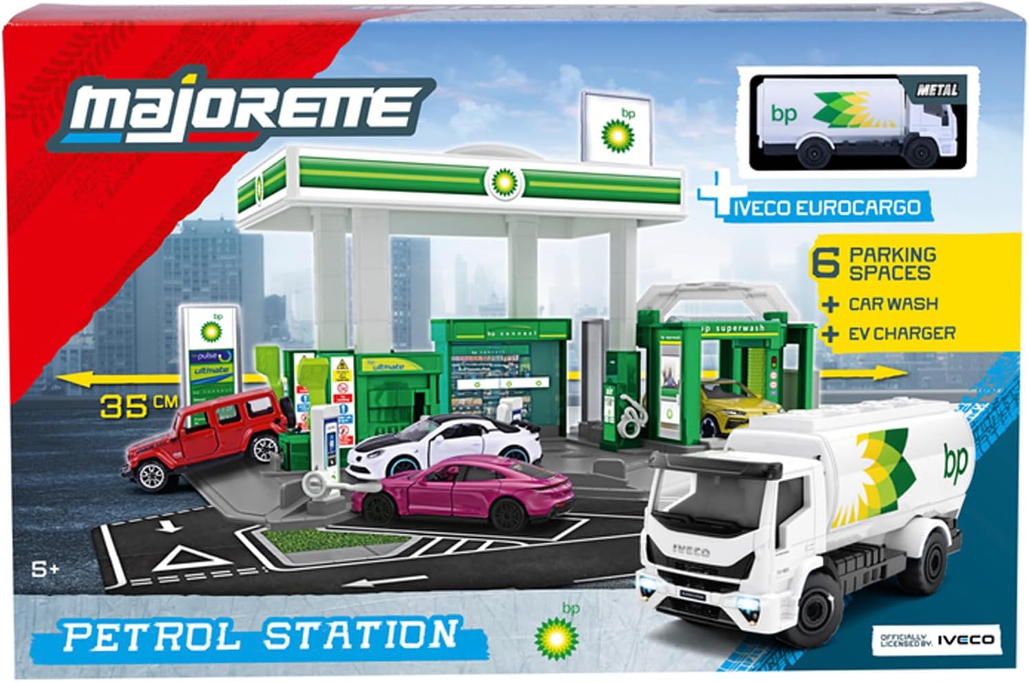 Majorette Petrol Station BP + 1 Vehicle