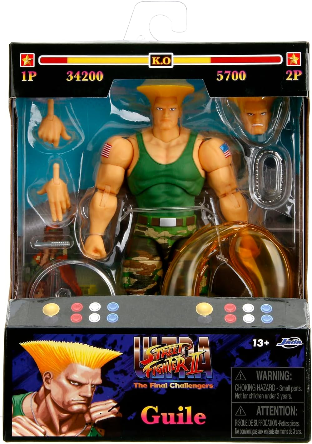 Jada Ultra Street fighter II Guile Action Figure