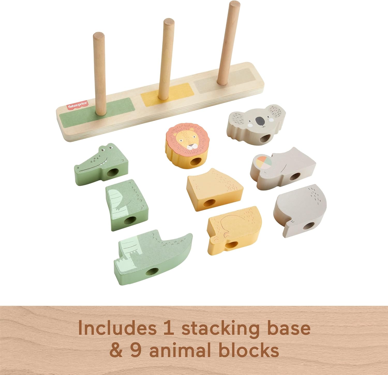 Fisher Price Wooden Stack & Sort Animals