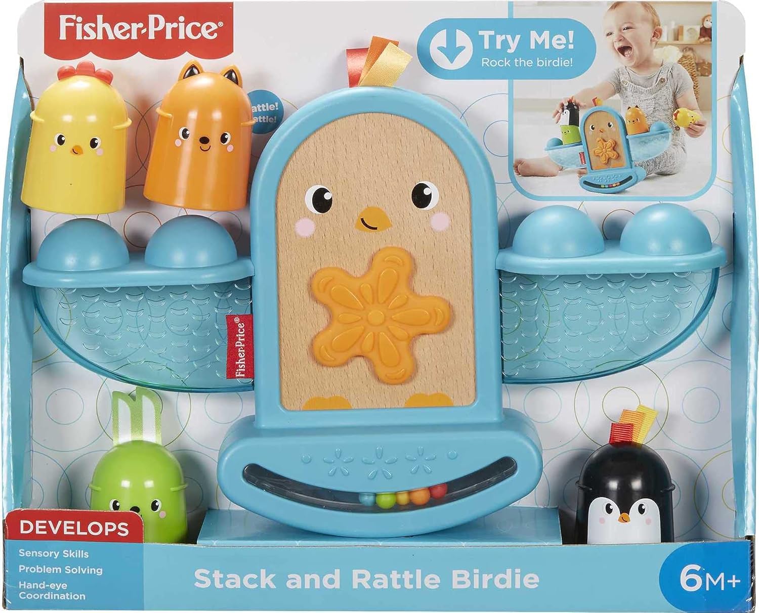 Fisher Price Stack & Rattle Birdie