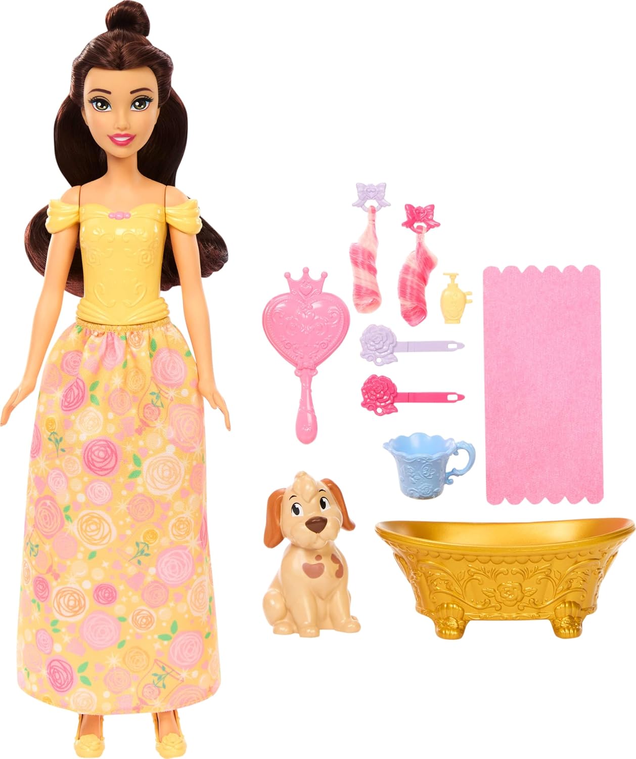 Disney Princess Belle Fashion Doll & Dog Figure